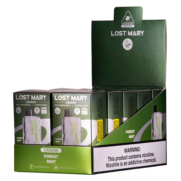 BUY 1 GET 1 FREE Forest Mint Lost Mary OS5000 Luster | Vape Amazon India Lost Mary