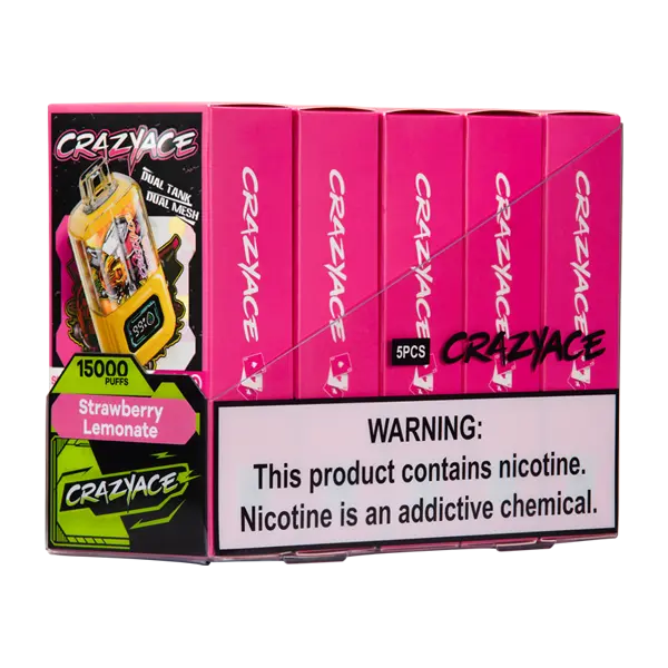 BUY 1 GET 1 FREE Strawberry Lemonade Crazy Ace B15000 | Vape Amazon India Crazy Ace