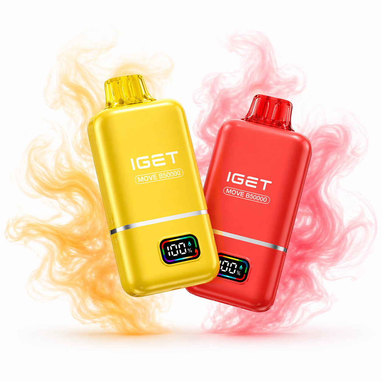IGET Move B50000 Disposable Vape – 50,000 Puffs Rechargeable Dual Flavour Vape with Smart Display, Dual Mesh Coil & Type-C Charging