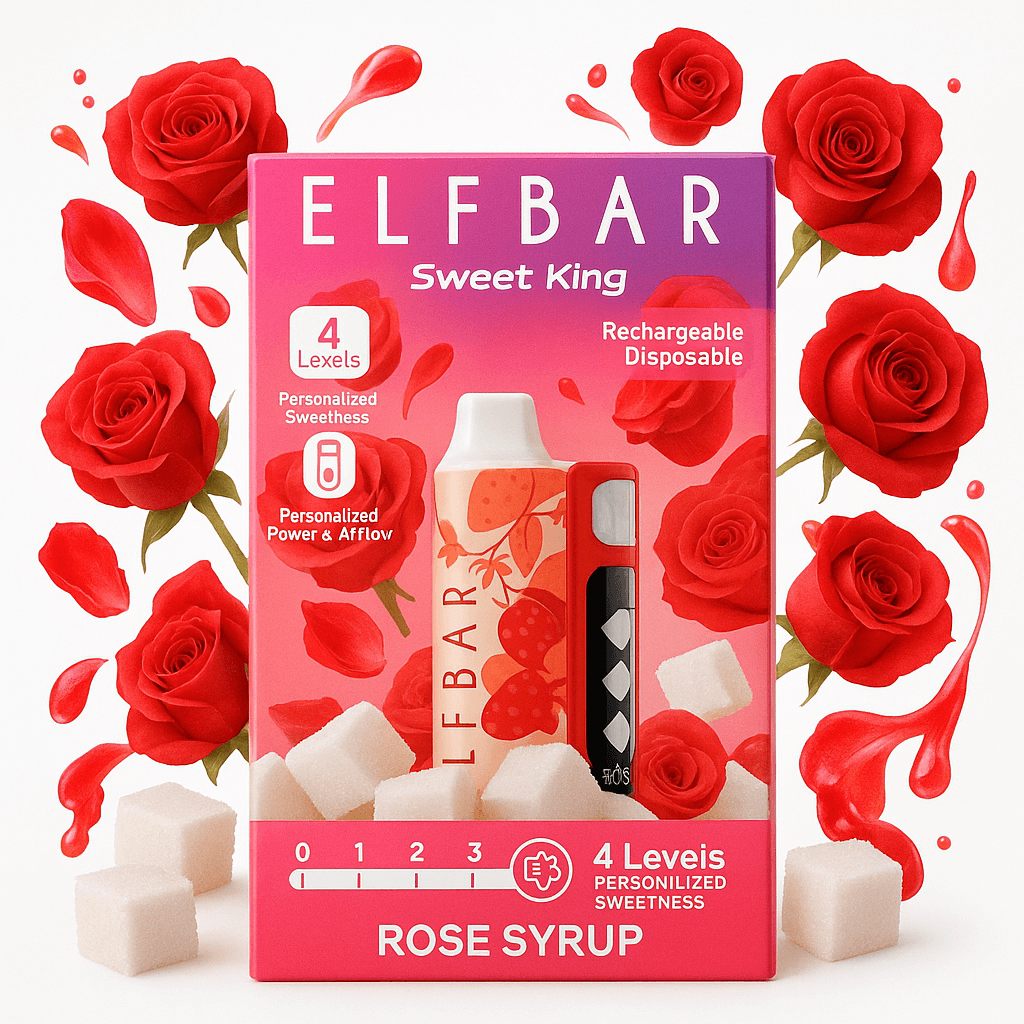 Elfbar Sweet King 30K Disposable Vape – 30,000 Puffs Rechargeable Vape with Adjustable Sweetness, Mesh Coil & Smart Display