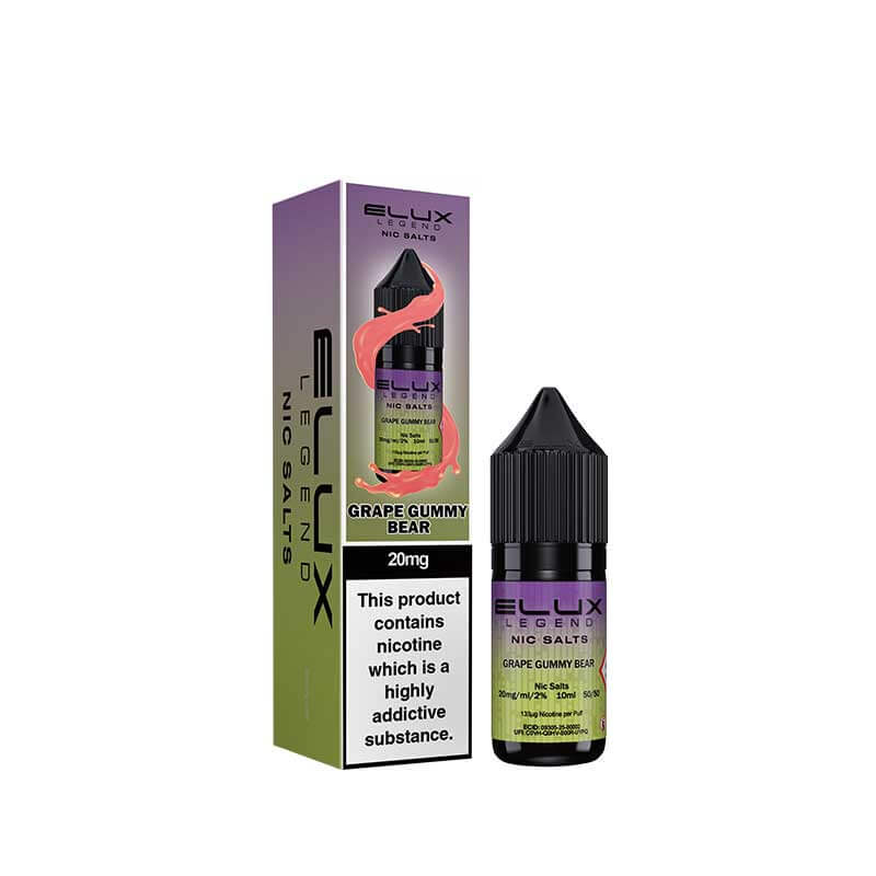 Elux Legend Grape Gummy Bear Nic Salt E-Liquid 10ml
