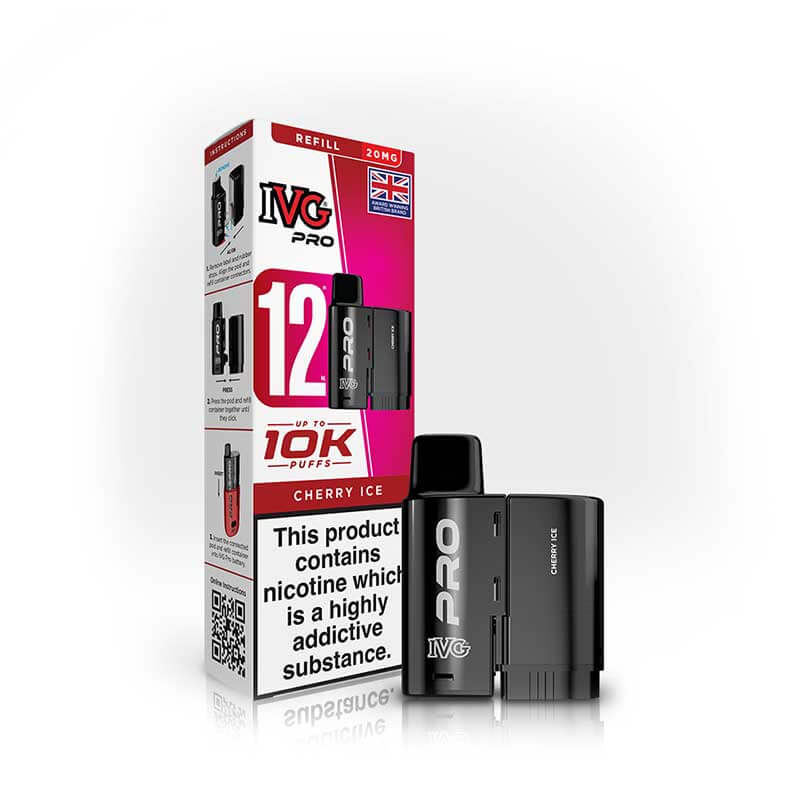 IVG Pro 12 Cherry Ice Prefilled Vape Pod + Refill