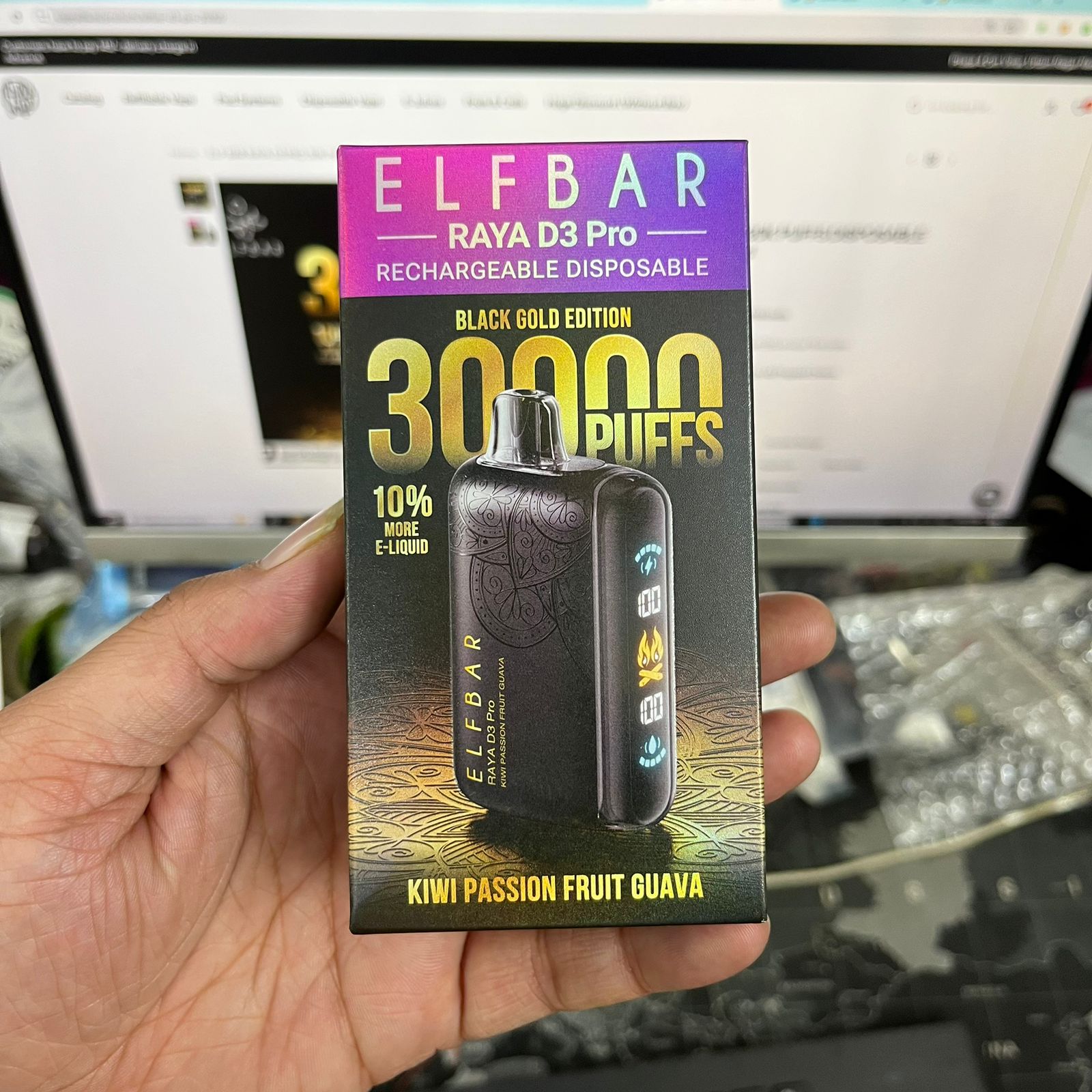 ELF BAR RAYA D3 PRO 30K PUFFS DISPOSABLE VAPE 10% More E-Liquid