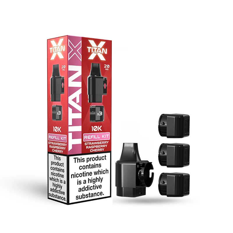 Titan X Strawberry Raspberry Cherry Prefilled Pod + Refills