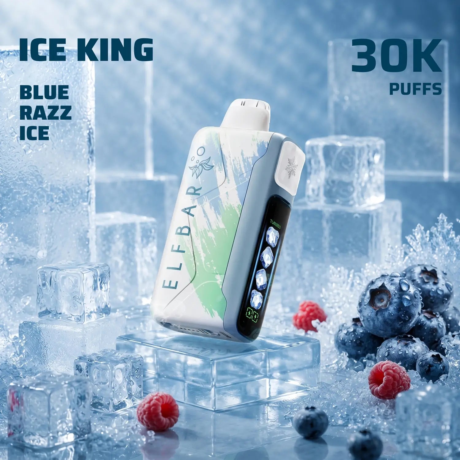 ELFBAR Ice King 30K disposable vape - Blue Razz Ice flavour