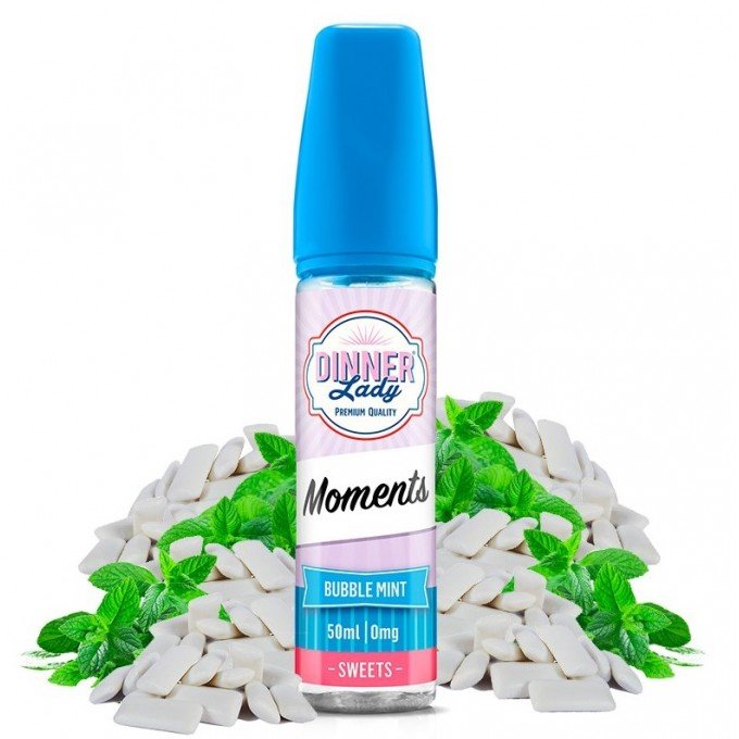 Bubble Mint - Dinner Lady Ice Moments | 60ML Vape Juice | 3MG, 6MG