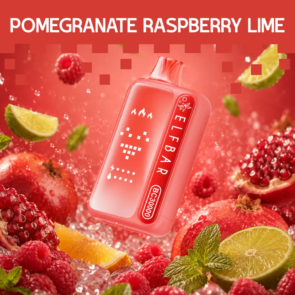 ELF BAR BC 30000 disposable vape - Pomegranate Raspberry Lime flavour