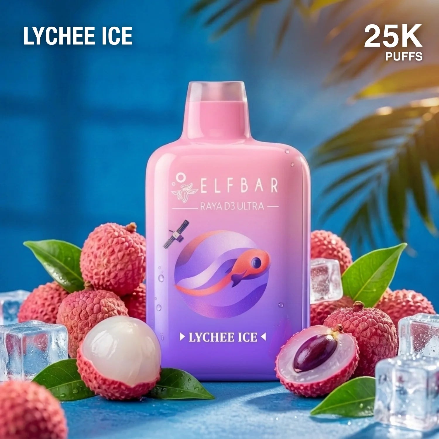 Elf Bar Raya D3 Ultra 30000 disposable vape - Lychee Ice flavour