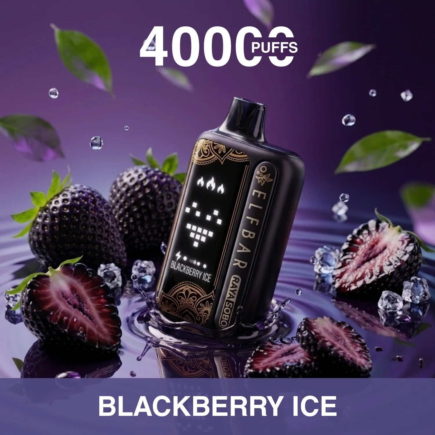 Elf Bar Raya Sobo 40000 disposable vape - Blackberry Ice flavour