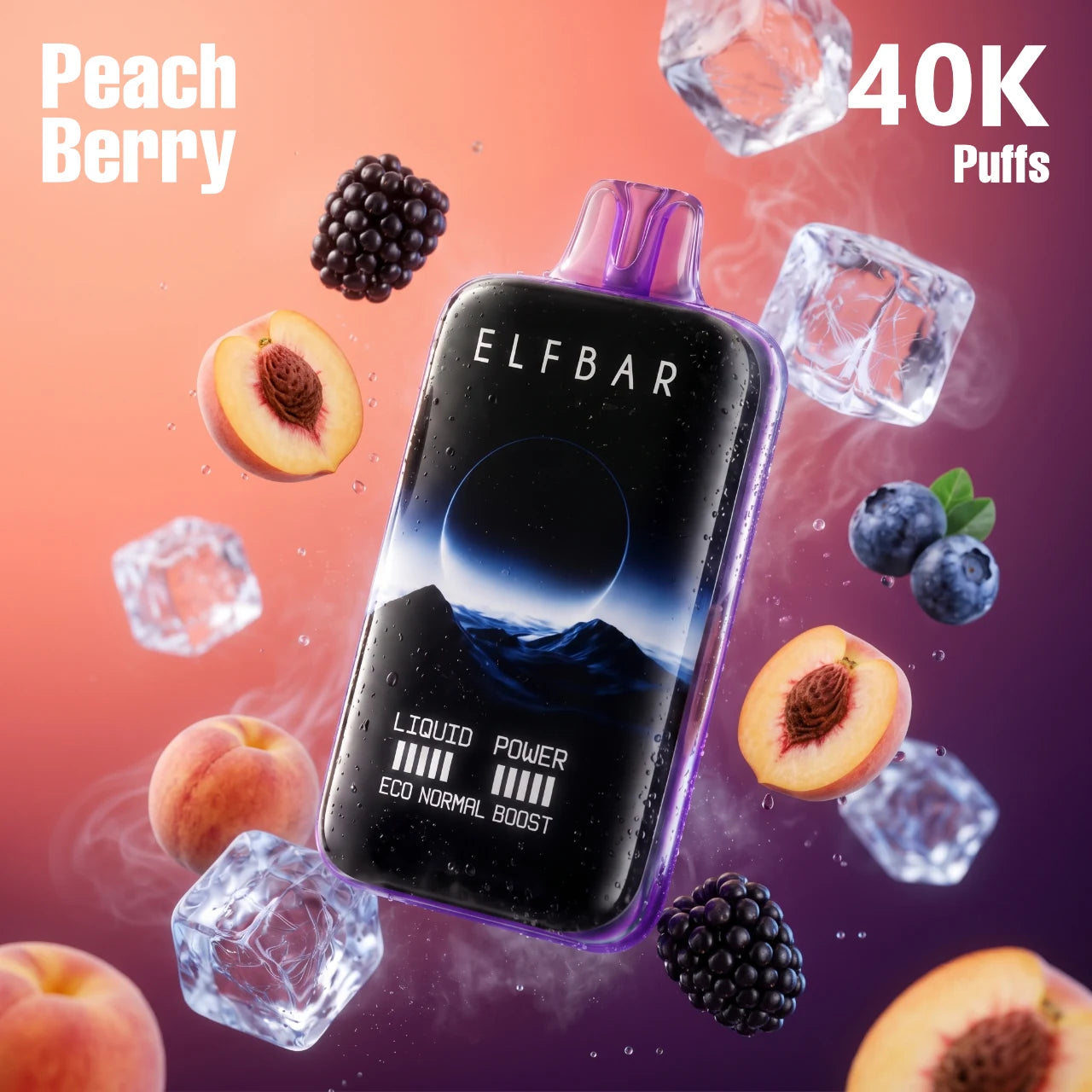 ELFBAR MoonNight 40k disposable vape - Peach Berry flavour