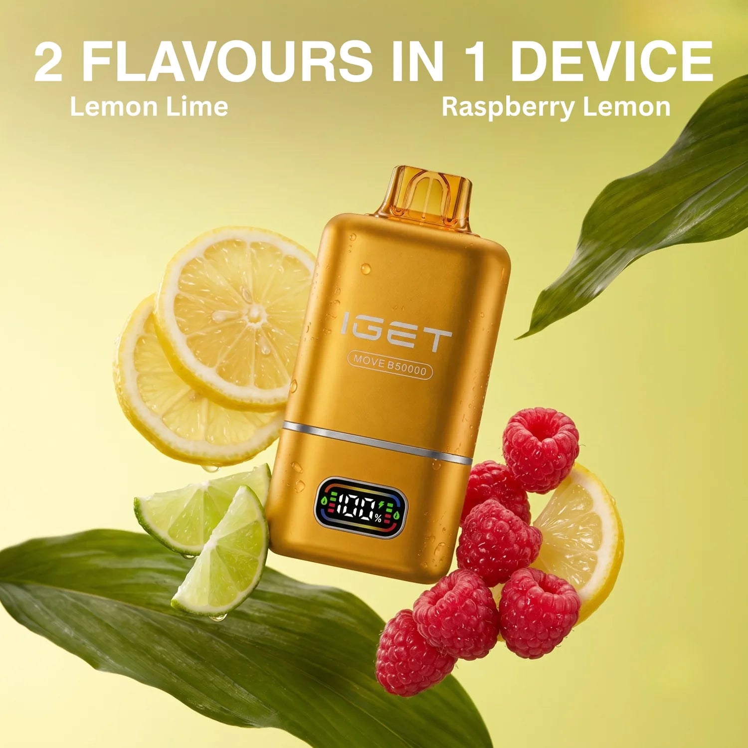IGET Move 50K disposable vape - Lemon Lime Raspberry flavour