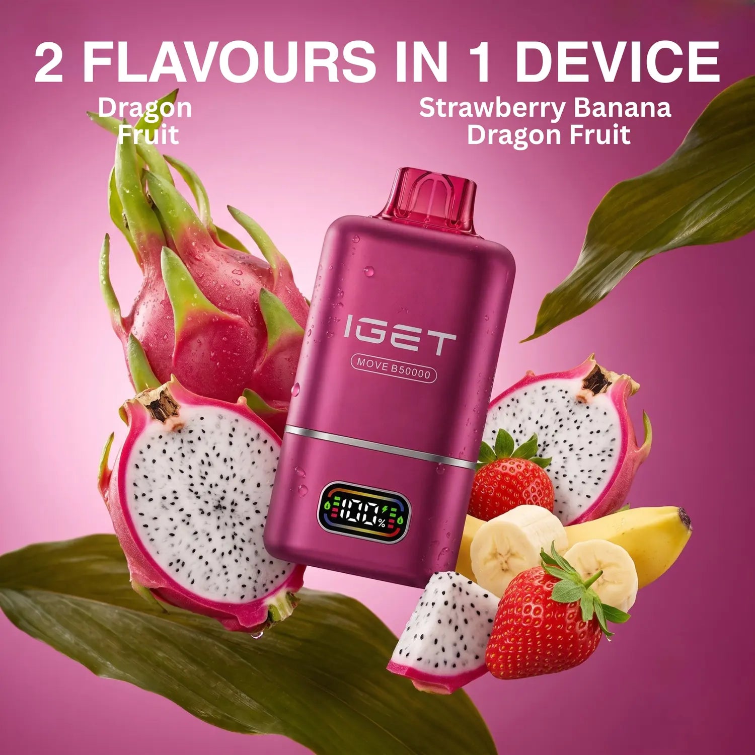 IGET Move 50K disposable vape - Strawberry Banana Fruit flavour