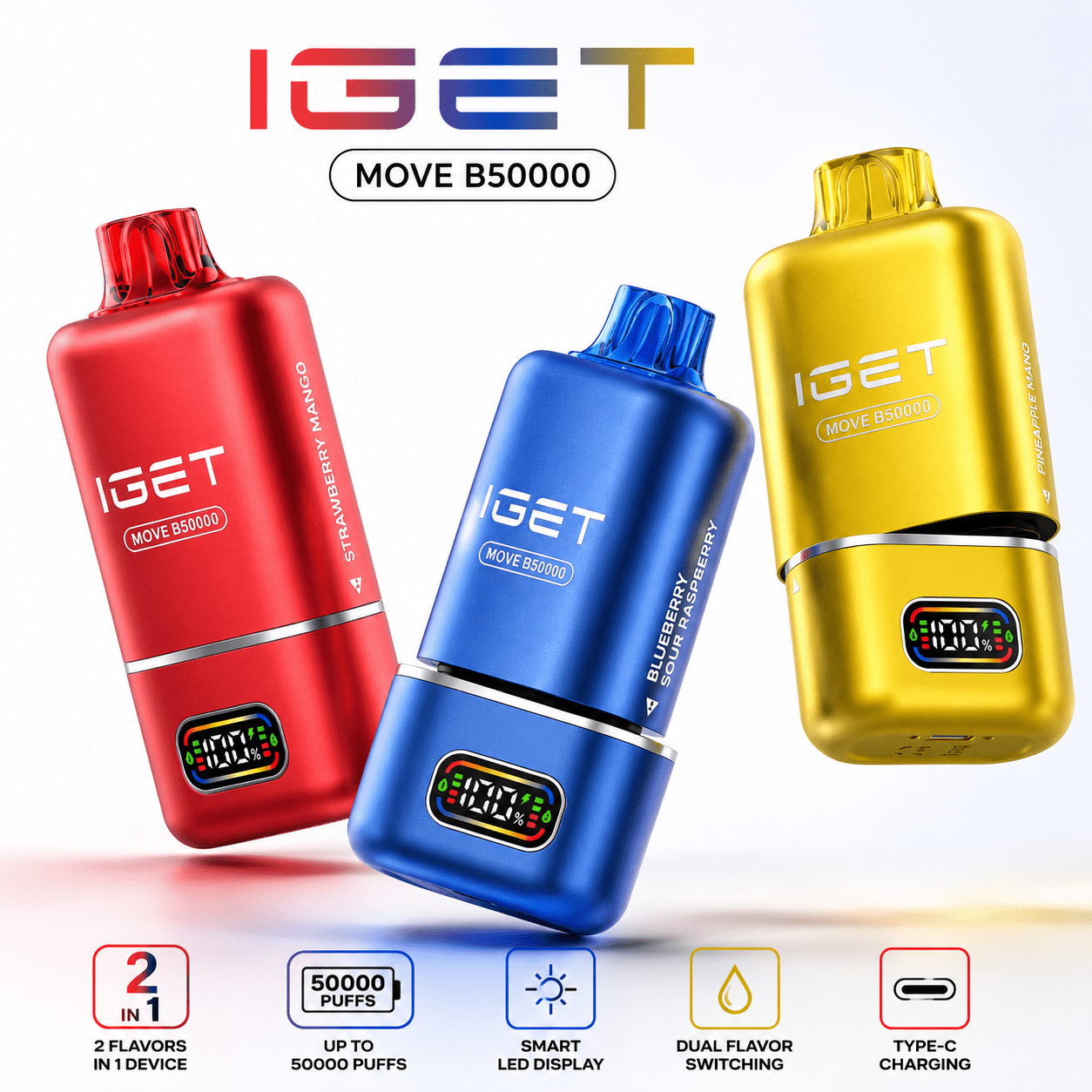 IGET Move B50000 Disposable Vape – 50000 Puffs | Vape Mash India