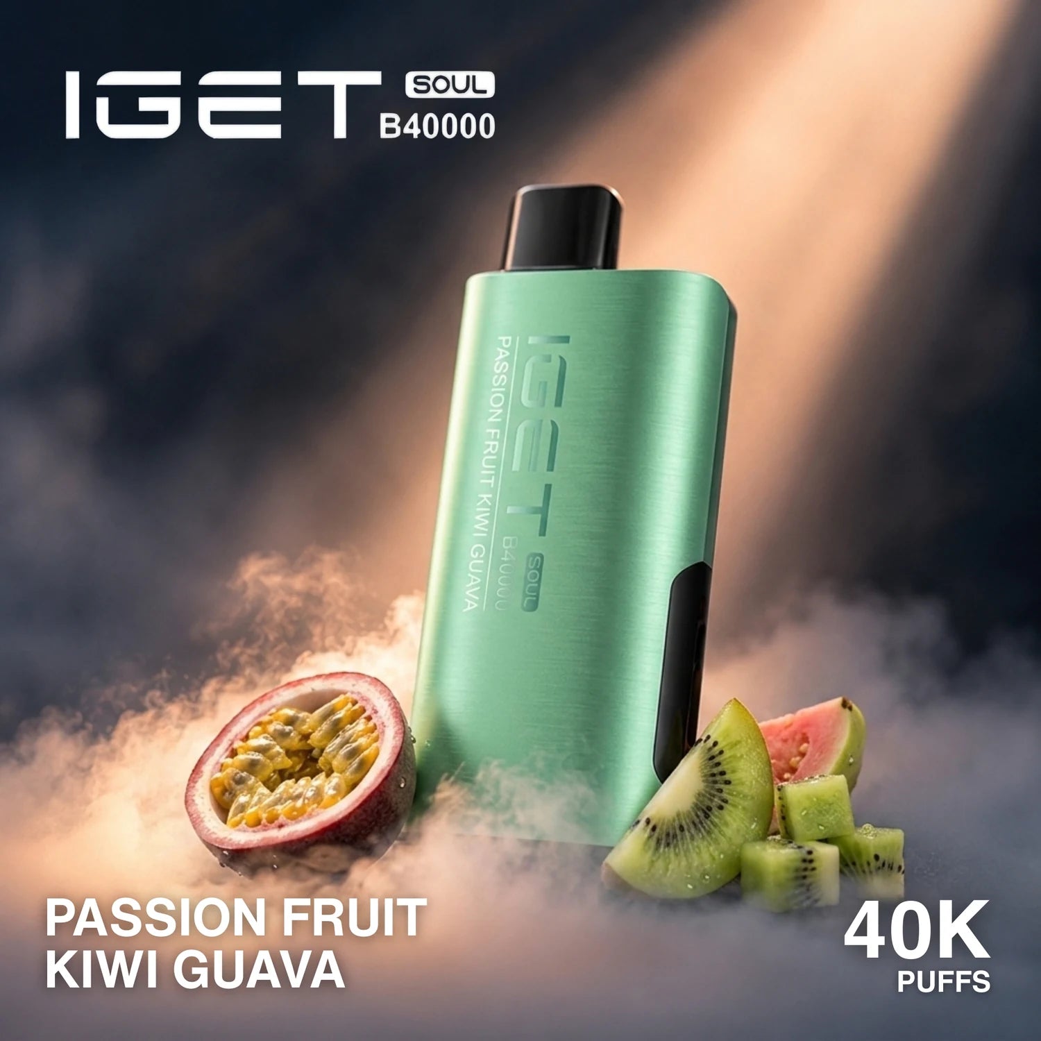 IGET Soul B40000 disposable vape - Passion Fruit Kiwi Guava flavour