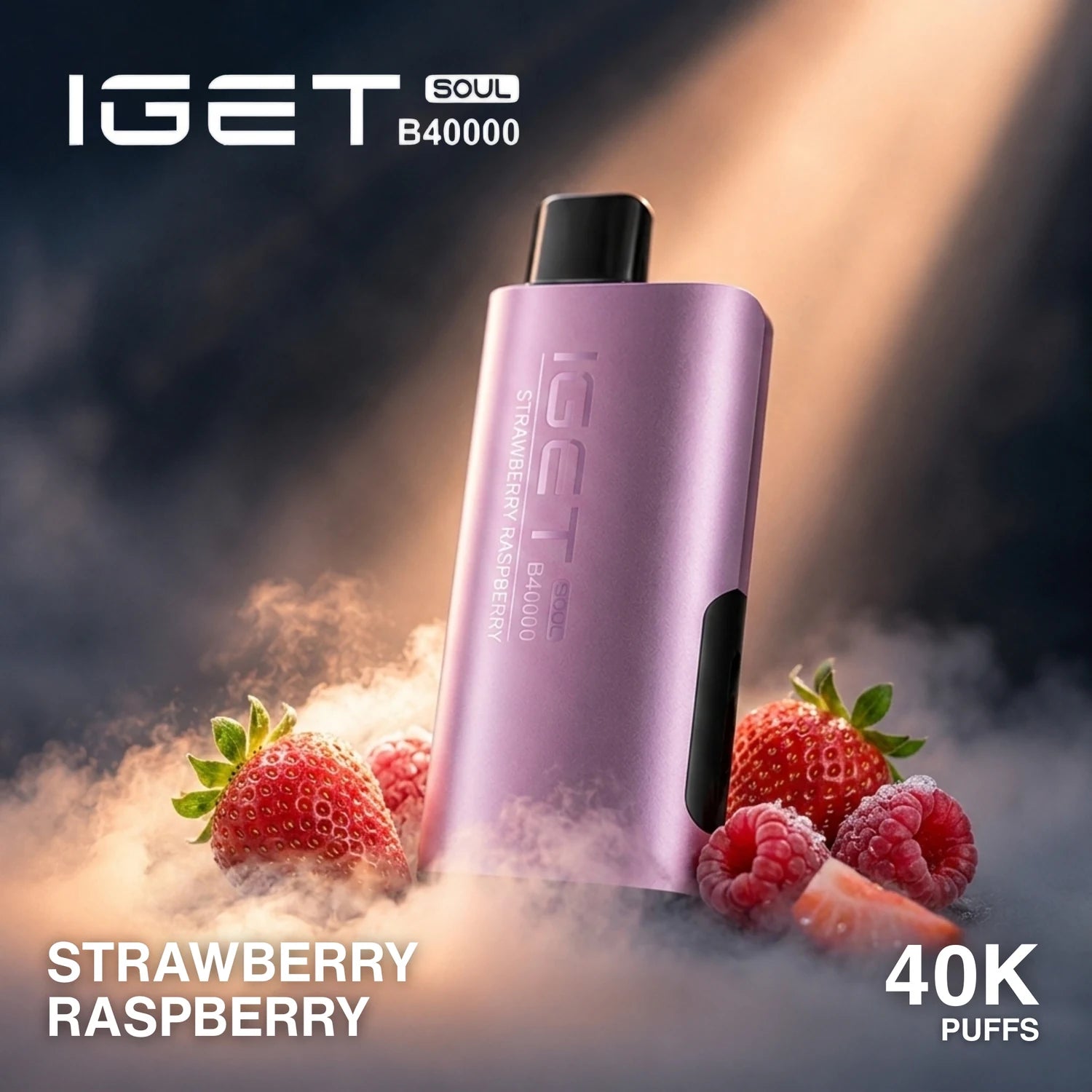 IGET Soul B40000 disposable vape - Strawberry Raspberry flavour