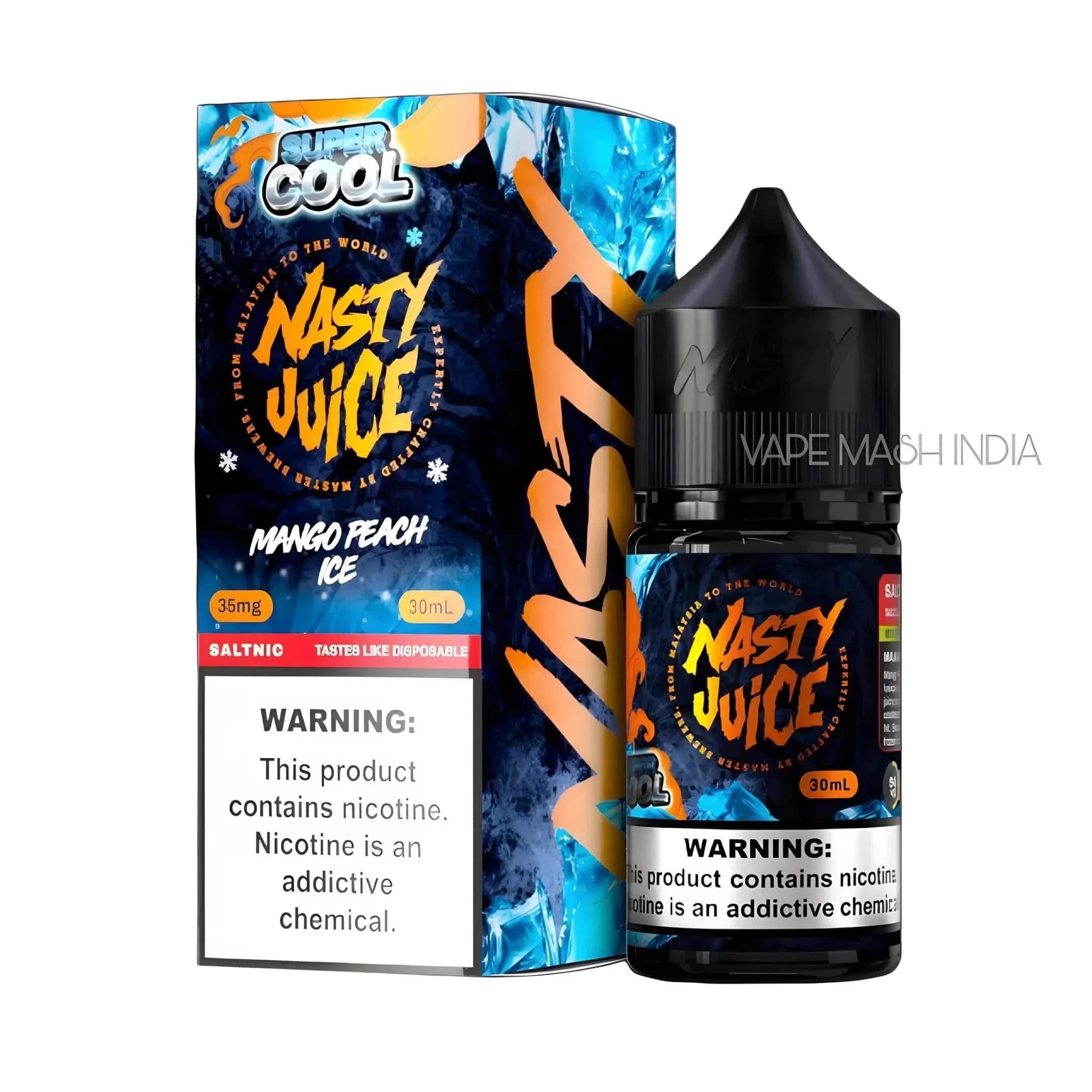 Mango Peach Ice - Nasty Super | 30ML Vape Juice | 35MG,50MG | Vape Mash India