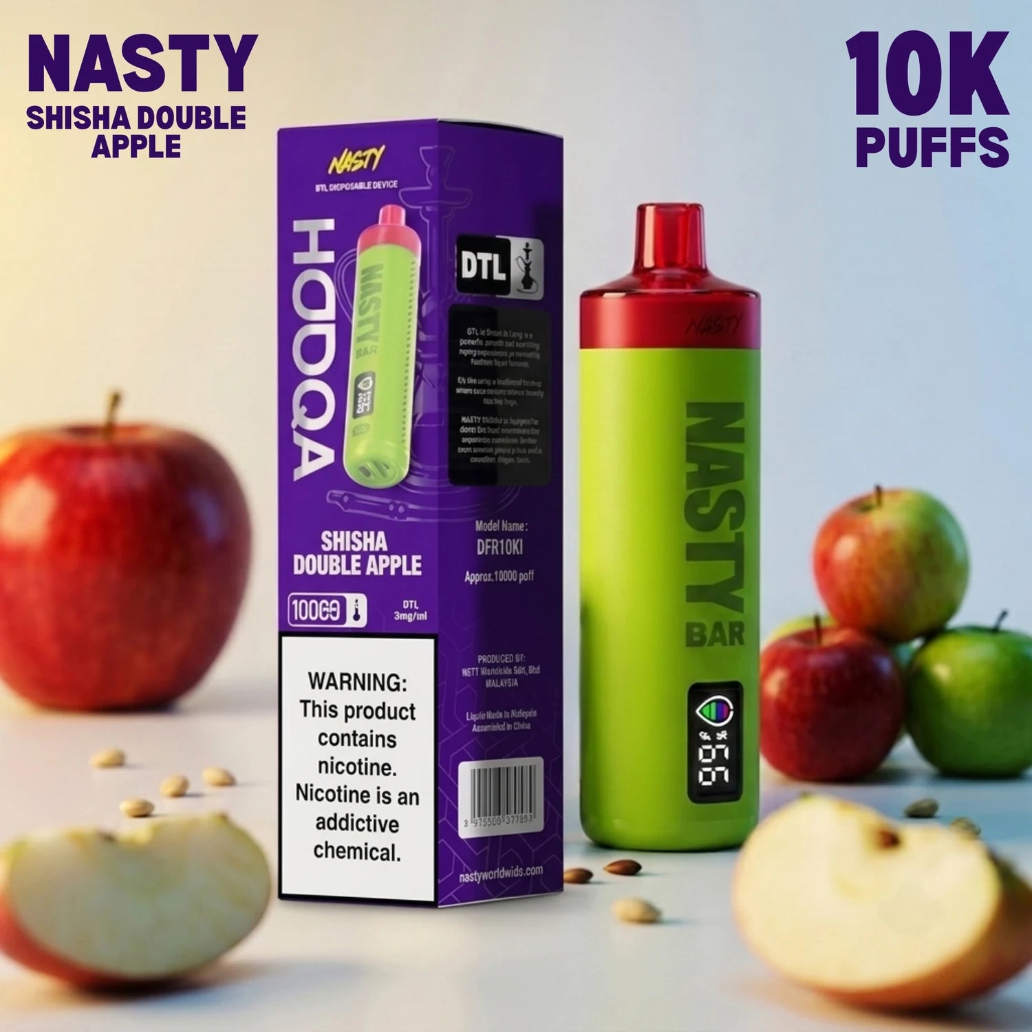 Nasty Bar HooQa - 10000 disposable vape - Shisha Double flavour