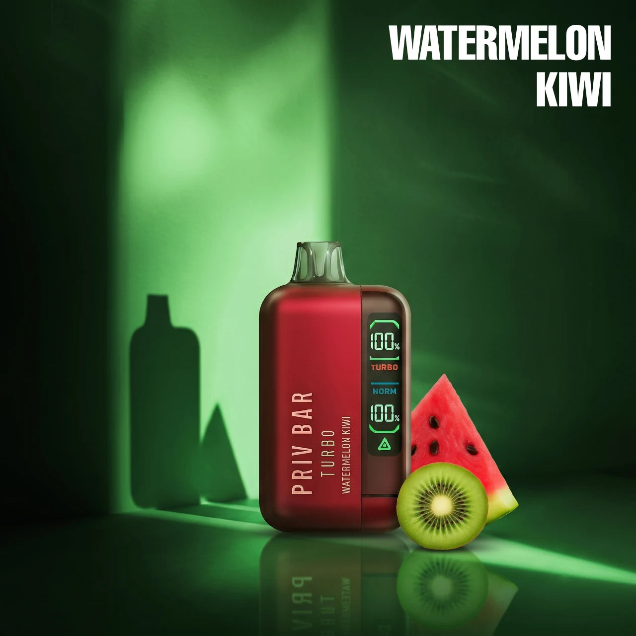 PRIV BAR TURBO – 15000 disposable vape - Watermelon Kiwi flavour