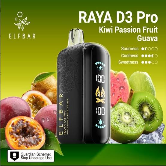 Elfbar Raya D3 Pro 30K Disposable Vape – 30,000 Puffs Rechargeable Vape with Smart Display, Triple Mesh Coil & Adjustable Modes