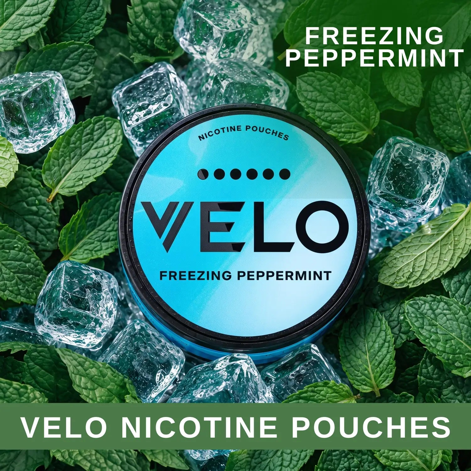 VELO Nicotine Pouches (20U) nicotine pouches - Freezing Peppermint flavour